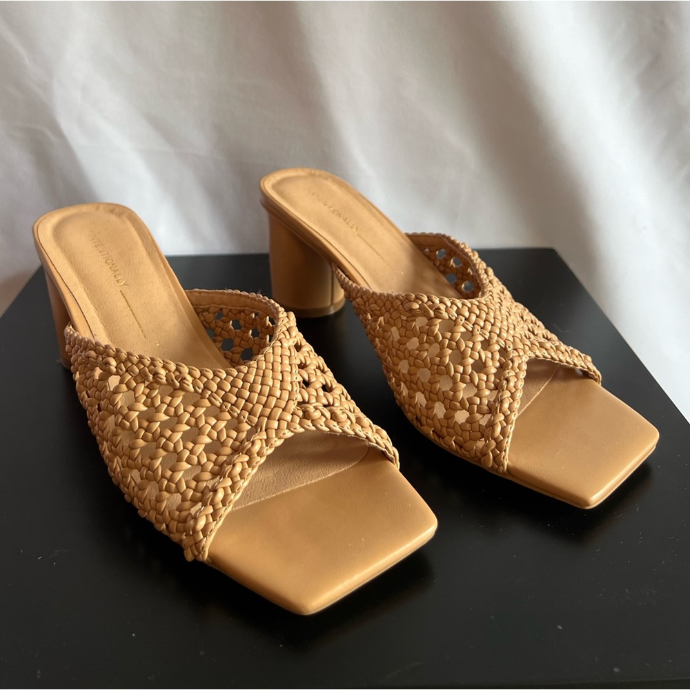 Intentionally Blank Woven Mules - Cassandra